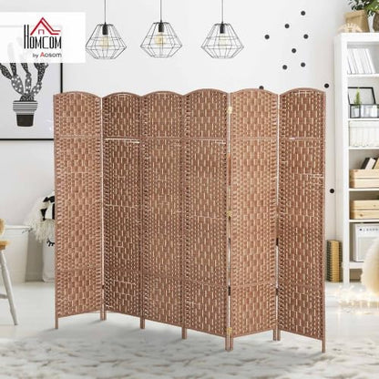 HOMCOM Room Divider 6-Panel, 6FT-Tall Folding Privacy Screen - Image 2