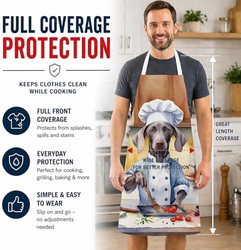 Caroline's Treasures Weimaraner The Chef Apron Cooking Kitchen Server Baking - Image 3