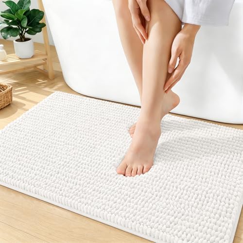 OLANLY Thick Chenille Bathroom Rugs 36x24, Soft Absorbent Bath Mat by OLANLY