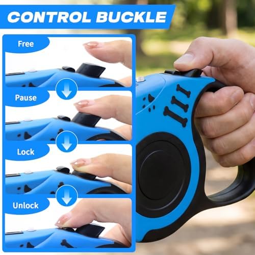 Retractable Dog Leash with USB Rechargeable Flashlight - Image 5