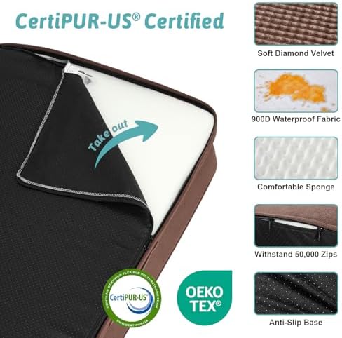 COZY KISS Orthopedic Dog Bed for Medium Small Size Dogs, L Shaped 30x20 in - Image 5