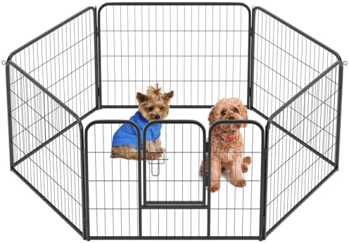 BestPet | Dog Playpen | 24", 6 Panels | Heavy Duty Metal Pet Exercise Pen by BestPet