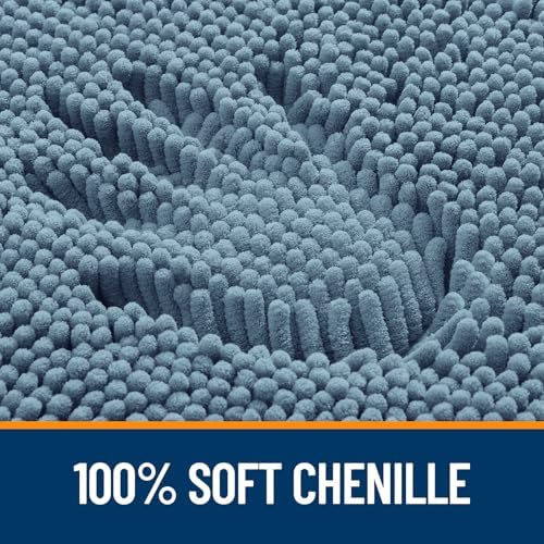 OLANLY Bathroom Runner Rugs 59x24, Extra Soft Absorbent Chenille Bath Rugs - Image 3