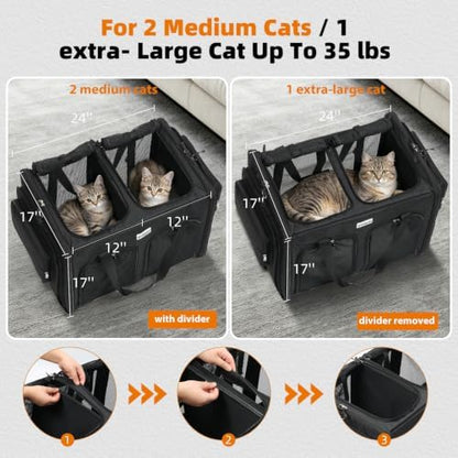 pidipiti 24x17x17 Large Expandable pet Carrier - Image 2