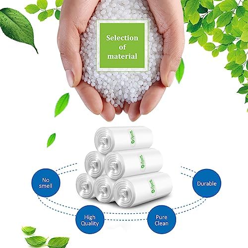 Teivio Medium Clear Trash Bags 6-10 Gallon 1500 Count Kitchen Garbage Bags - Image 6