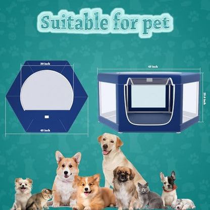 XVISHX 45x45 Inches Hexagonal Type Puppy Playpen, Dog Playpen - Image 7