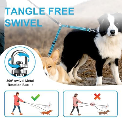 MingXpet Double Dog Leash for Two Dogs, No Pull Dog Leash, 360° Swivel No - Image 4