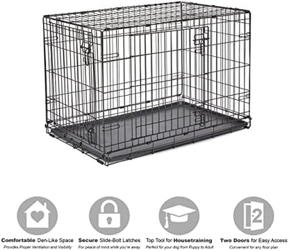 New World by Midwest 36-Inch Double Door Crate, M-L Breeds, 41-70 lbs - Image 3