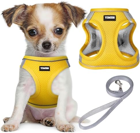 No Pull Dog Puppy Harness and Leash Set Reflective Mesh Vest Medium by YIMEIS