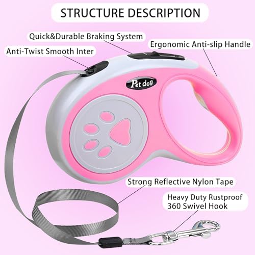 Retractable Dog Leash, VELIGOOD 5M/16FT Extendable Dog Lead - Image 2