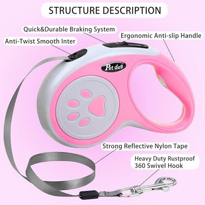 Retractable Dog Leash, VELIGOOD 5M/16FT Extendable Dog Lead - Image 2