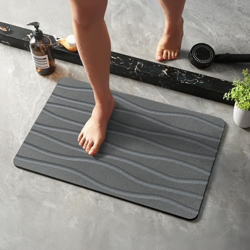 Bath Stone Mat, Fast-Absorbing, and Non-Slip Bathroom Mat, Inspired by Realion