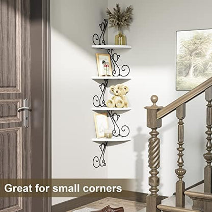 Alsonerbay 4-Tier Cat Shaped Corner Floating Shelf Wall Mount - Image 4