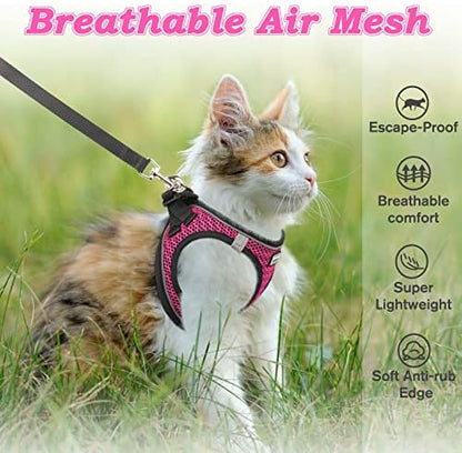 Cat Harness and Leash for Walking Escape Proof, Adjustable Kitten Vest Harness - Image 4
