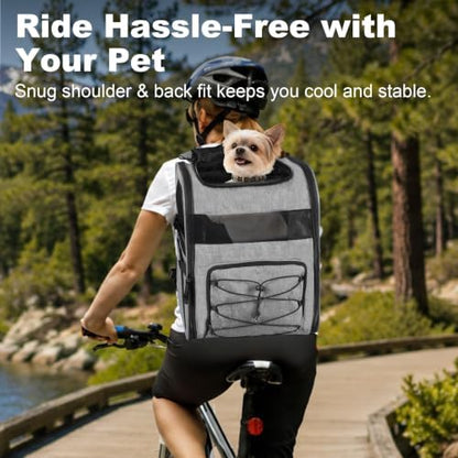 Pet Carrier Backpack with Elevated Booster Pad - Image 5