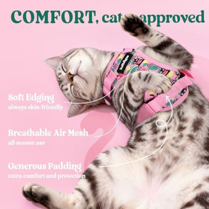 rabbitgoo Cat Harness and Leash Set, Escape Proof Vest, Melon Munch - Image 4