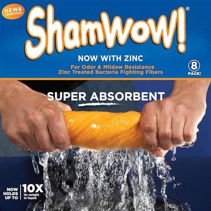 ShamWow Shammy Cloth 8-Pack, Super Absorbent Chamois Towel - Image 5
