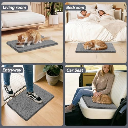 Bcoimo Super Absorbent Chenille Door Mat, Non-Slip Quick Dry Entryway Rug - Image 6