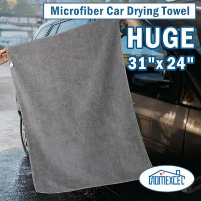 HOMEXCEL Professional Large Microfiber Car Drying Towels 8 Pack - Image 3