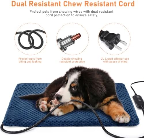 INVENHO Pet Heating Pad, Waterproof Adjustable Temperature Dog Cat Heating Pad - Image 3