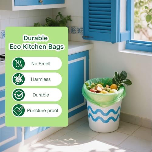 Small Trash Bags 4 Gallon: 120 Count Small Garbage bags, Compost Waste Bag - Image 5