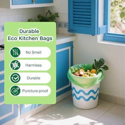 Small Trash Bags 4 Gallon: 120 Count Small Garbage bags, Compost Waste Bag - Image 5