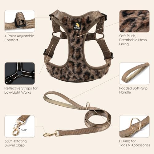 BELLA & PAL Adjustable Step-in Dog Harness, Puppy No-Pull Vest - Image 2