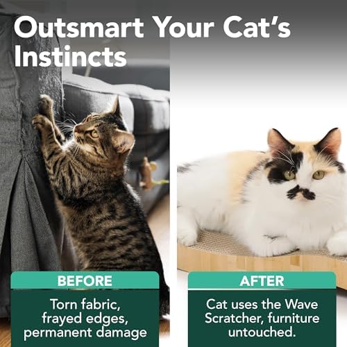 Reversible Wave Cat Scratcher for Indoor Cats - Image 3