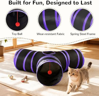 Tempcore Cat Tunnel, 3-Way Collapsible Toy - Image 5