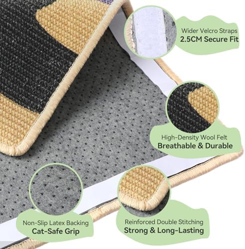 3-in-1 Sisal Cat Scratcher Mat Floor & Wall Cat Scratching Pad 23.6x15.7'' - Image 3