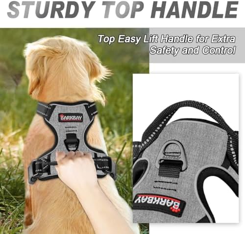 BARKBAY No Pull Dog Harness Front Clip Heavy Duty Reflective Easy Control Handle - Image 3