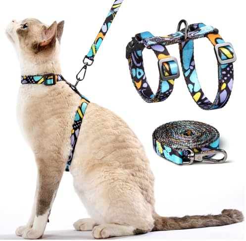 PetThem Adjustable Cat Harness and Leash Set Escape Proof by PetThem