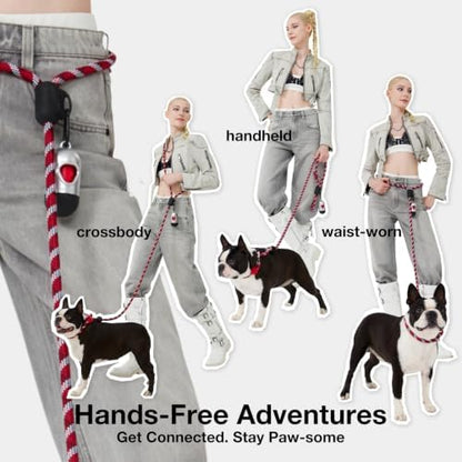 VETRESKA Hands-Free Red Dog Leash, 8FT Rope Leash - Image 3