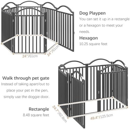 BHG Metal No-Assembly Freestanding Dog Gate - Image 5