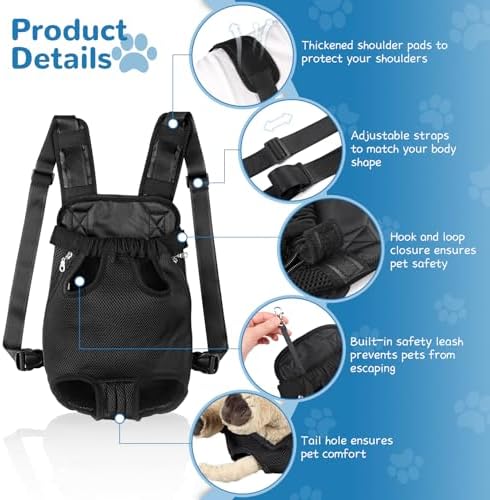 YUDODO Pet Dog Carrier Backpack Adjustable Front Carrier - Image 2