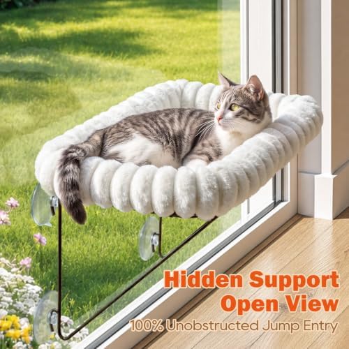 Zakkart SnugCloud Cat Window Perch, 100% Metal Supported from Below - Image 3