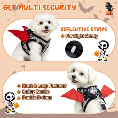 BEAUTYZOO Halloween Dog Harness Medium Sized and Leash Set, No Pull Pet Vest - Image 3