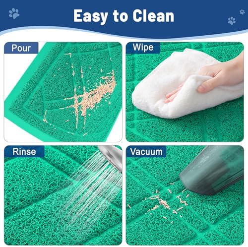 Smiry Cat Litter Box Mat 36x24, Non-Slip Water Resistant Litter Trapping Mat - Image 5