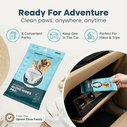 Uproot Clean Pet Grooming Gloves: Deodorizing & Grooming, 1-Month Supply - Image 6