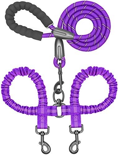iYoShop Double Dog Leash, 360° Swivel, No Tangle, 25-150 lbs by iYoShop