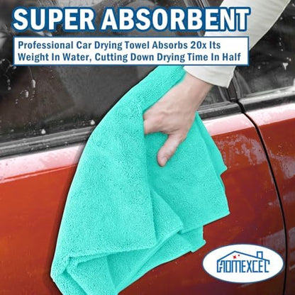 HOMEXCEL Professional Large Microfiber Car Drying Towels 2 Pack - Image 4