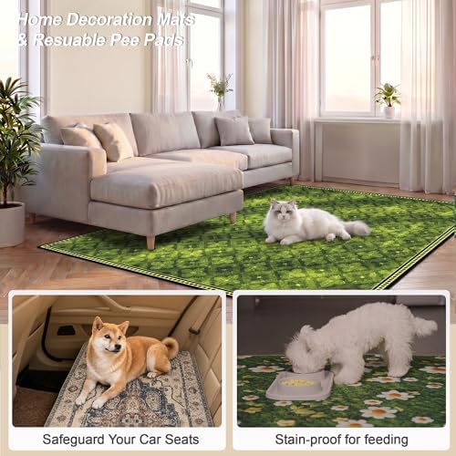 Washable Pee Pads for Dogs 48"x72" 2 Pack Reusable Puppy Potty Pad - Image 2