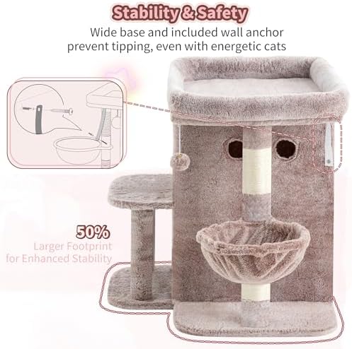 Heybly 26.3" Cat Tree for Large Cats - Image 6
