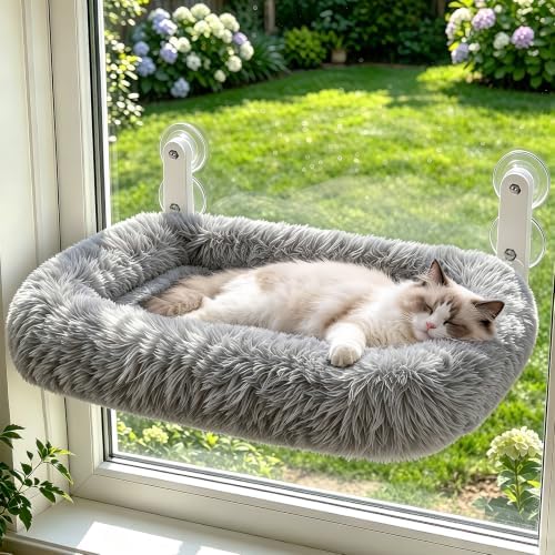 Zoratoo Foldable Cat Window Perch, Widened Cushion Cat Bed by Zoratoo