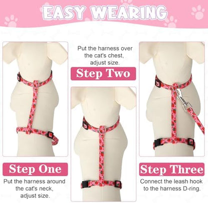 2 Pack Cat Harness and Leash Escape Proof Adjustable Cat Harness - Image 5