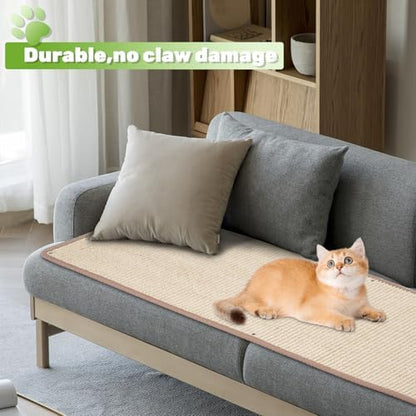 Uranshin Natural Sisal Cat Wall Climbing Carpet, Wall Scratcher Mat Pad - Image 5