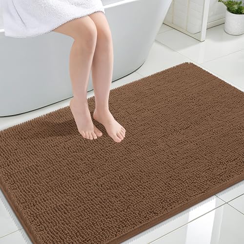 OLANLY Large Bathroom Rugs 44x32, Extra Soft Absorbent Chenille Bath Rugs by OLANLY
