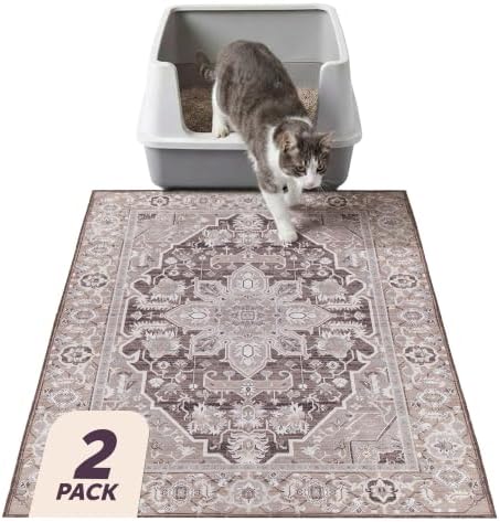 Lovewag Cat Litter Mat, Litter Box Mat, Caramel Creme, 2 Pack by Lovewag