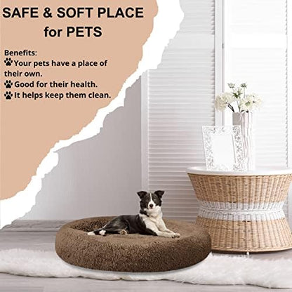 SAVFOX 54 inches Calming Donut Dog Bed - Image 6