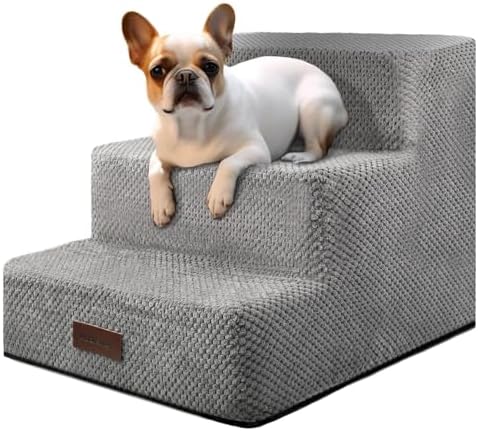 Aodisman Dog Stairs for Small Dogs & Cats, 3-Step Pet Steps for Couch & Bed by AODISMAN